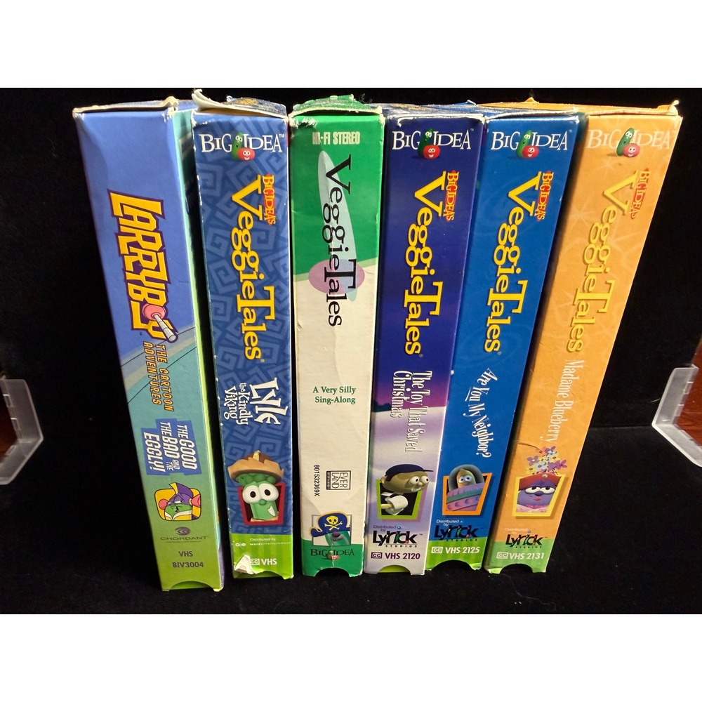 VeggieTales VHS Lot 6 Tapes Toy That‎ Saved Christmas Lyle Viking Green Shells